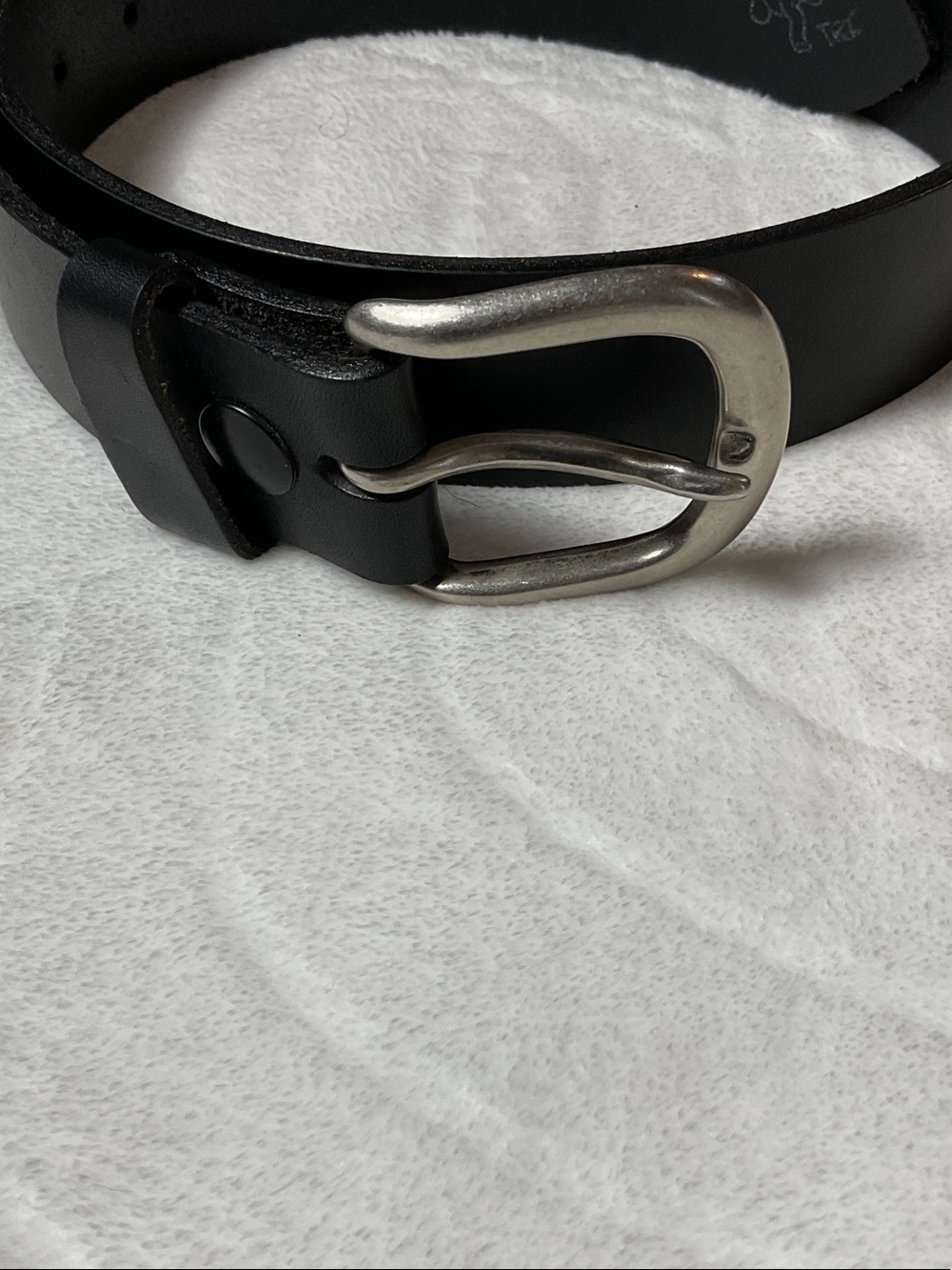 Vintage black leather belt